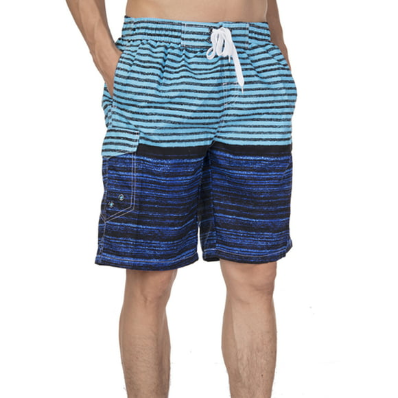 FASUWAVE Mens Swim Trunks Colorful Pi Math Quick Dry Beach Board Shorts with Mesh Lining 